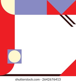 bauhaus template social media post illustration borders and frames look good for your project with high quality