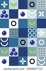 Abstractas patrón geométrico del fruto. Formas de plantas de flores orgánicas naturales, cítricos eco-agricultura. Vector ilustración mínima