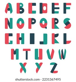 Bauhaus-style English alphabet for web
