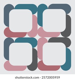 Bauhaus-style frames in pastel colors