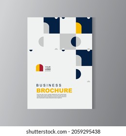 bauhouse theme Flyer brochure template design cover geometric pattern