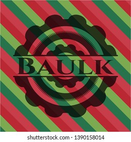 Baulk christmas colors emblem. Vector Illustration. Detailed.