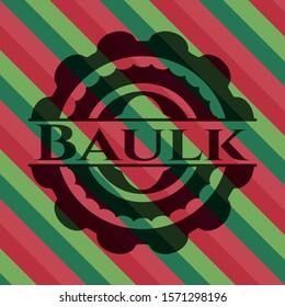 Baulk christmas colors style emblem. Vector Illustration. Detailed.