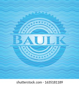 Baulk light blue water badge background. Vector Illustration. Detailed.