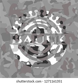 Baulk on grey camo texture