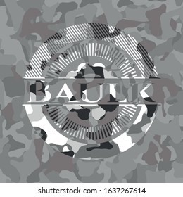 Baulk on grey camo texture