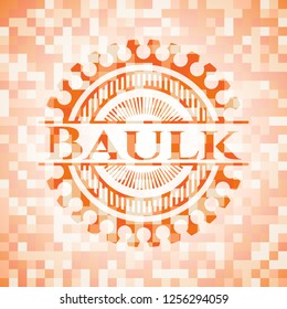 Baulk orange mosaic emblem