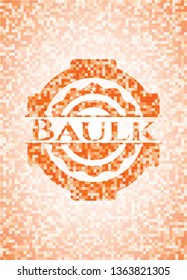 Baulk orange mosaic emblem