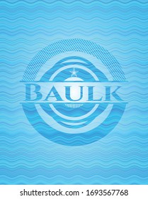 Baulk water wave concept badge background. Vector Illustration. Detailed.