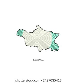 Baunatal Map - World Map International vector template. German region silhouette vector illustration