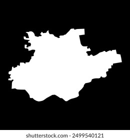 Bauska district map, administrative division of Latvia. Vector illustration.