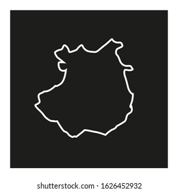Bauskas region map, country of Latvia