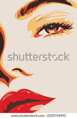 Bautiful face lady.Portrait can be use in beauty salon poster and other works.Fashion,moda