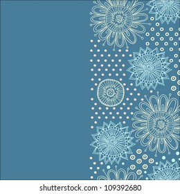 Bautiful flower background with dots