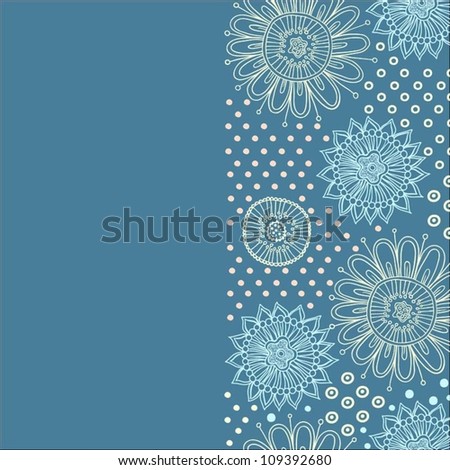Bautiful flower background with dots