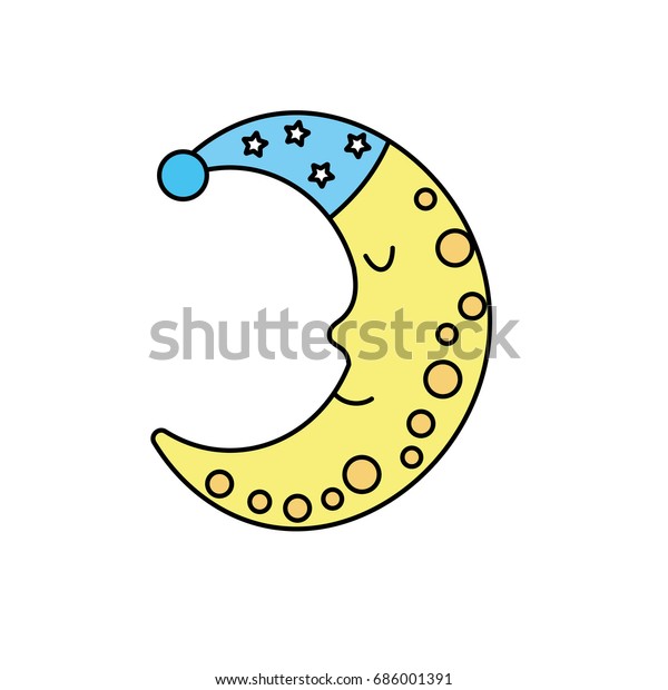 bauty moon in th sky\
with sleep hat design