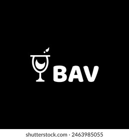 Diseño de logotipo de letra inicial BAV