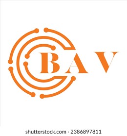 BAV-Buchstabendesign. Logo-Design der BAV-Buchstabentechnologie auf weißem Hintergrund. Das Logo des BAV Monogram Designs für Unternehmer und Unternehmen.