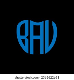 Diseño creativo del logo de la carta BAV. Diseño único BAV.
