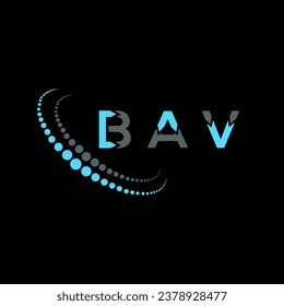 Diseño creativo del logo de la carta BAV. Diseño único BAV.

