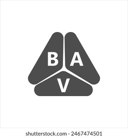 Diseño del logotipo de la letra BAV sobre fondo blanco. Diseño moderno creativo del logotipo de la letra de BAV. Diseño de Vector.
Letras BAV, Plantilla de Vector con logo BAV.