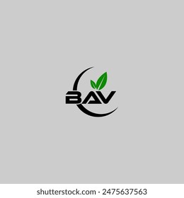 Diseño del logotipo de la letra BAV sobre fondo blanco. Diseño moderno creativo del logotipo de la letra de BAV. Diseño de Vector. Letras BAV, Plantilla de Vector con logotipo BAV 