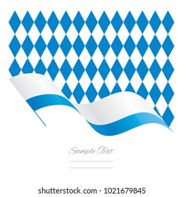 Bavaria abstract wave flag ribbon vector background