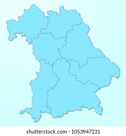 Bavaria blue map on degraded background vector