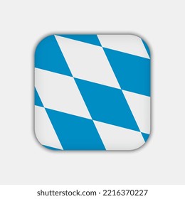 Bavaria flag, state of Germany. Vector illustration.