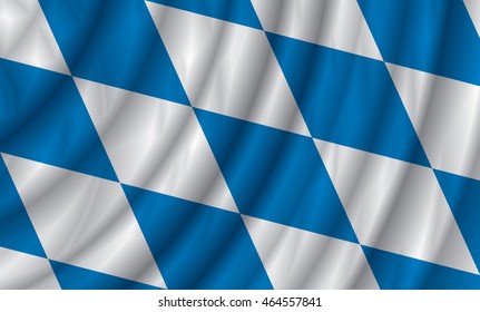 Bavaria flag vector illustration.