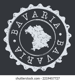 Bavaria, Germany Stamp Travel Passport. Design Retro Symbol Country. Old Vintage Postmark.