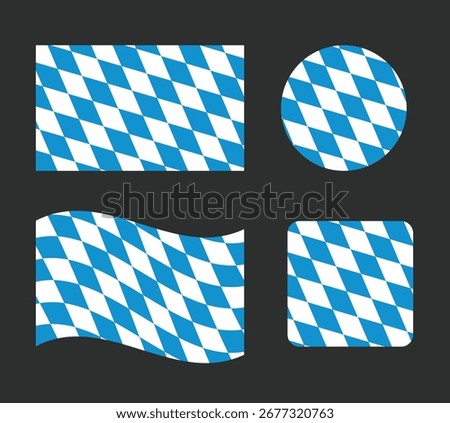 Bavaria national flag vector illustration isolated design.