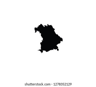 Bavaria outline map Germany Republic 