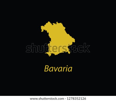 Bavaria outline map Germany Republic 