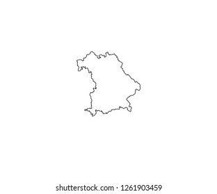 Bavaria outline map State of Germany 