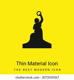 Bavaria Statue minimal bright yellow material icon