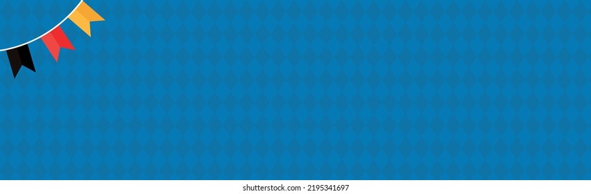 Bavarian background, Panoramic holiday template International German beer festival in Munich - Vector illustration