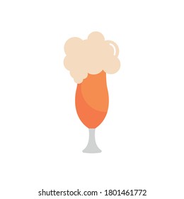 bavarian beer goblet icon over white background, flat style, vector illustration