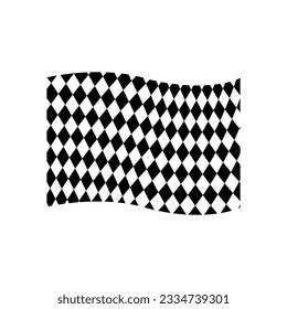 Bavarian black white flag vector illustration on white background for Oktoberfest 