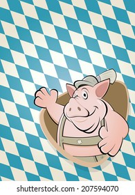 bavarian cartoon pig background