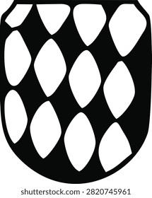 Bavarian checkered shield coat of arms vector icon. Oktoberfest heraldic emblem symbol