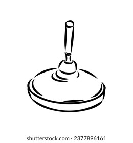 bavarian curling sport, vector sketch . Vector element of winter ice sports.