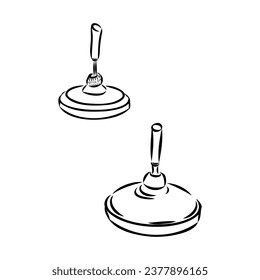 bavarian curling sport, vector sketch . Vector element of winter ice sports.