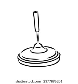 bavarian curling sport, vector sketch . Vector element of winter ice sports.