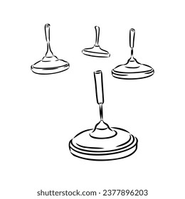 bavarian curling sport, vector sketch . Vector element of winter ice sports.