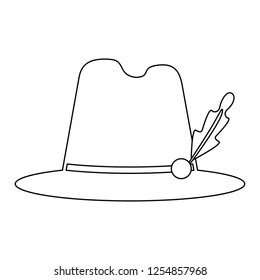 Bavarian hat cap in black and white