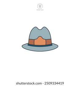 Bavarian Hat icon symbol vector illustration isolated on white background