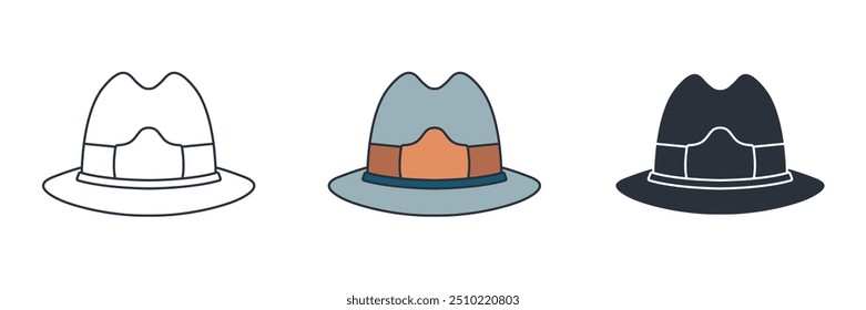 Bavarian Hat icon symbol vector illustration isolated on white background