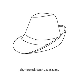 Bavarian Hat Outline Vector Illustration Isolated Stock Vector (Royalty ...