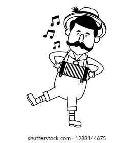 Bavarian man oktoberfest cartoons